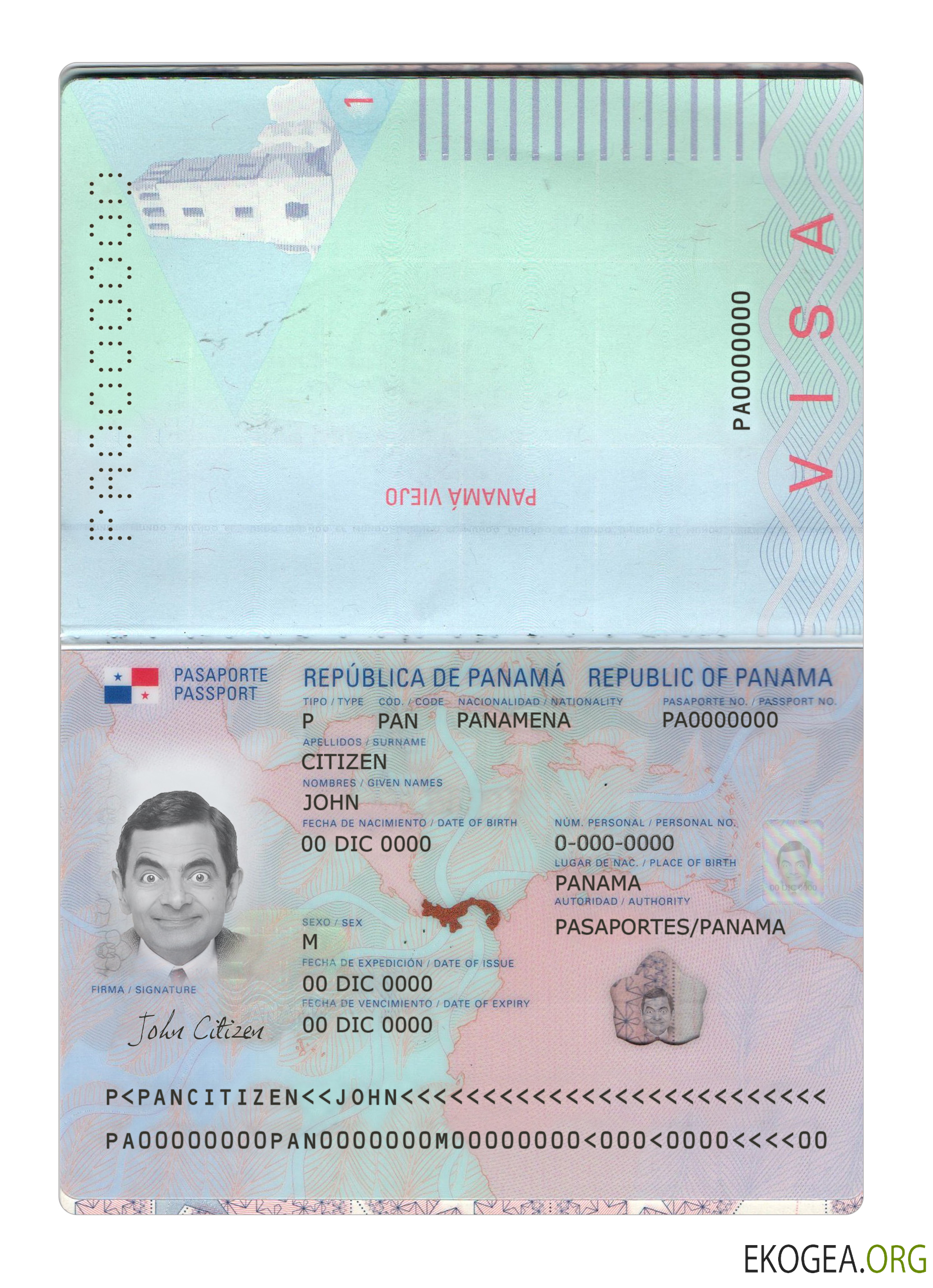Passeport Panama nouveau 2019 présent